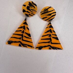 Bold Tiger Print Earrings